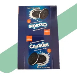 Galletas de chocolate negro,con crema sabor vainilla Crookies