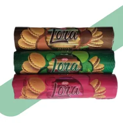 Galletas Lora tipo sándwich rellenas con Chocolate 