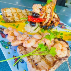 Grillada mixta de mariscos 