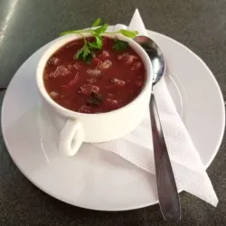 Potaje de frijoles colorados 