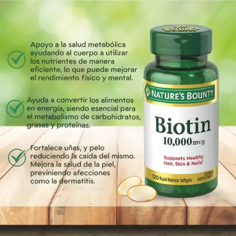 Biotin 120 cápsulas 10000 mcg