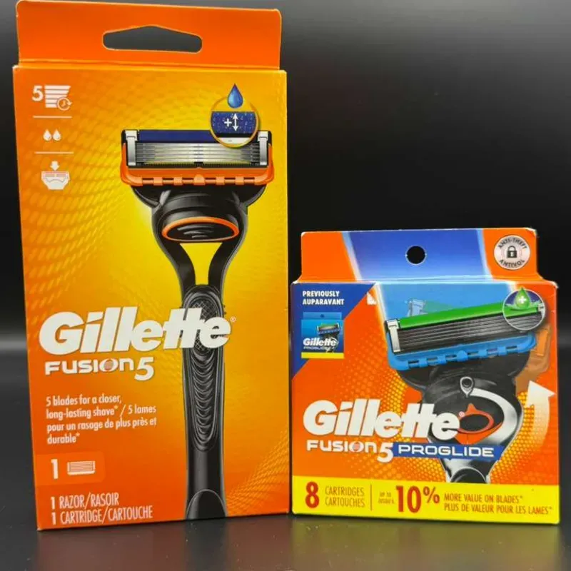 Estuche de rasuradoras Gillette Fusion 5 con sus repuestos 