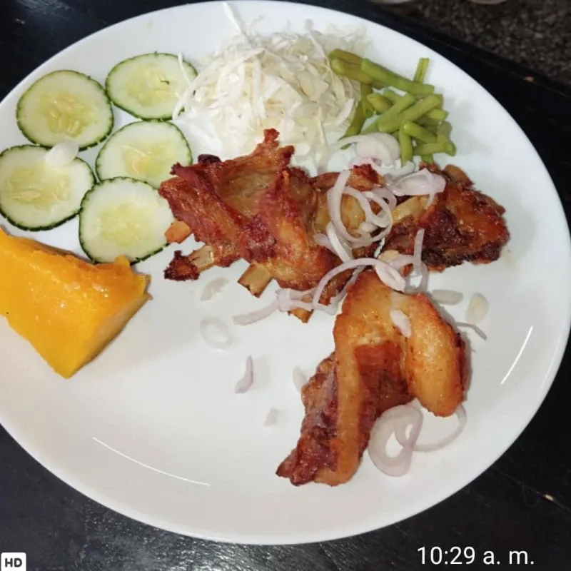 Costilla de cerdo frita