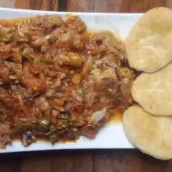 Enchilado de cangrejo ( con galletas )