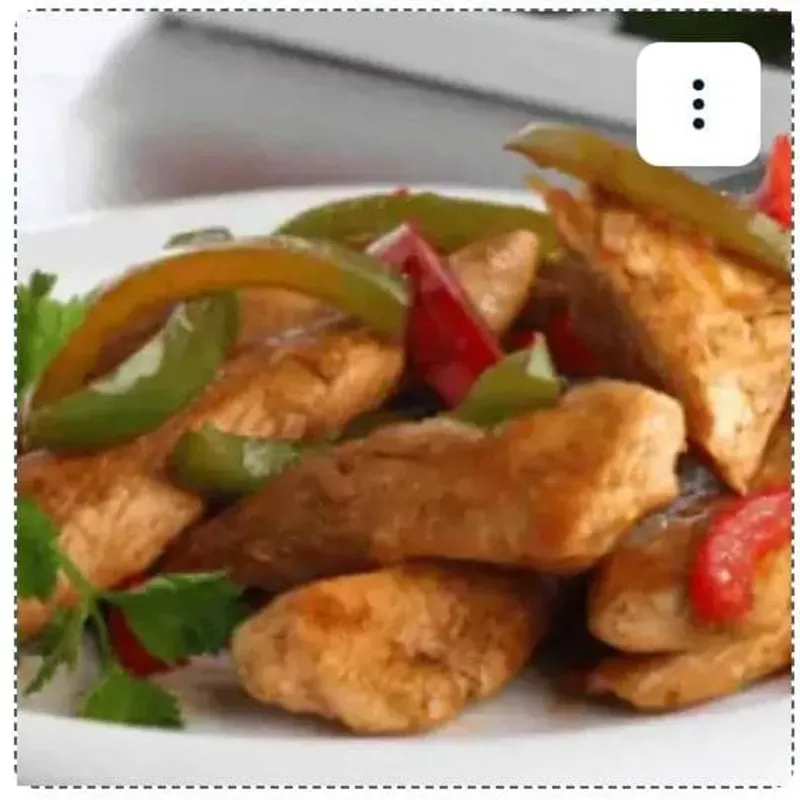 Fajita de pollo con vegetales 
