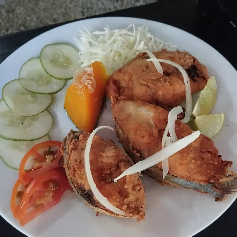 Rueda de pescado frito 