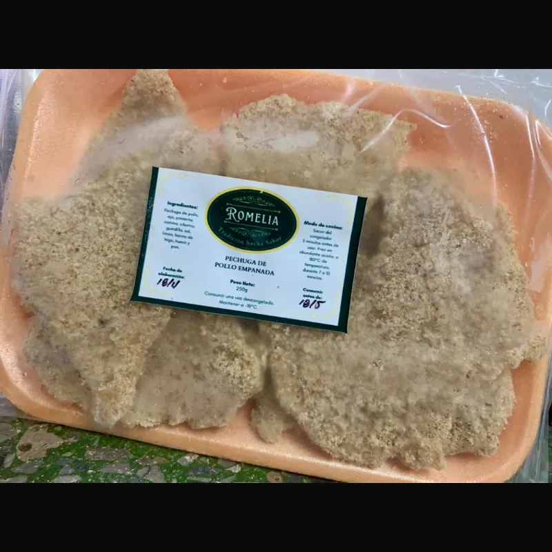 Bandeja de pechuga empanada 250g