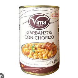 Garbanzos cocidos con chorizo