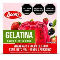 GELATINA SABOR FRUTOS ROJOS