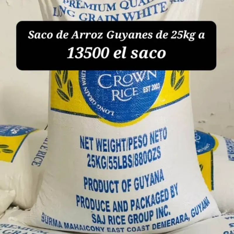 Sacos de arroz Guyanes 25kg