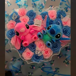 3D Ramo de 💙Stitch y Angela🩷 