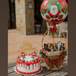 🎄🎈Cesta con Cake Navideños ❄️🍾