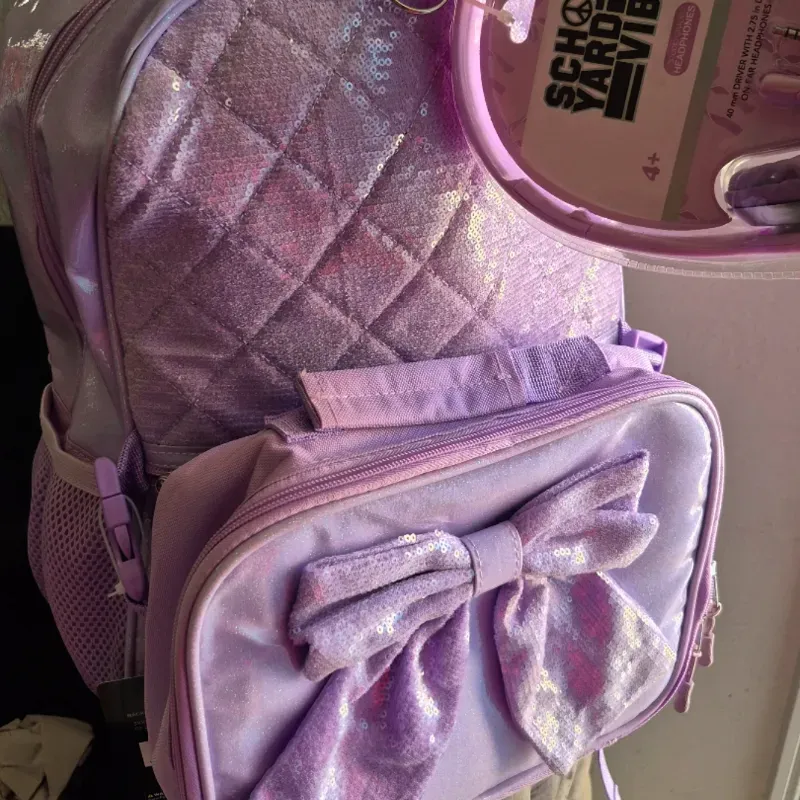 💜 Hermosa mochila 💜 3 piezas 