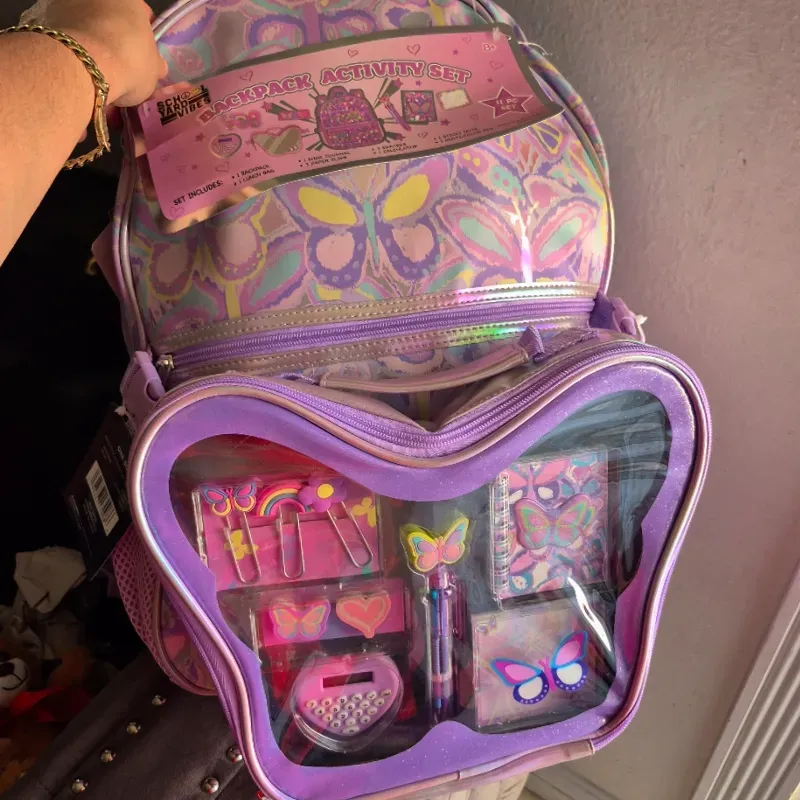 💜Hermoso mochila 11 piesas 💜
