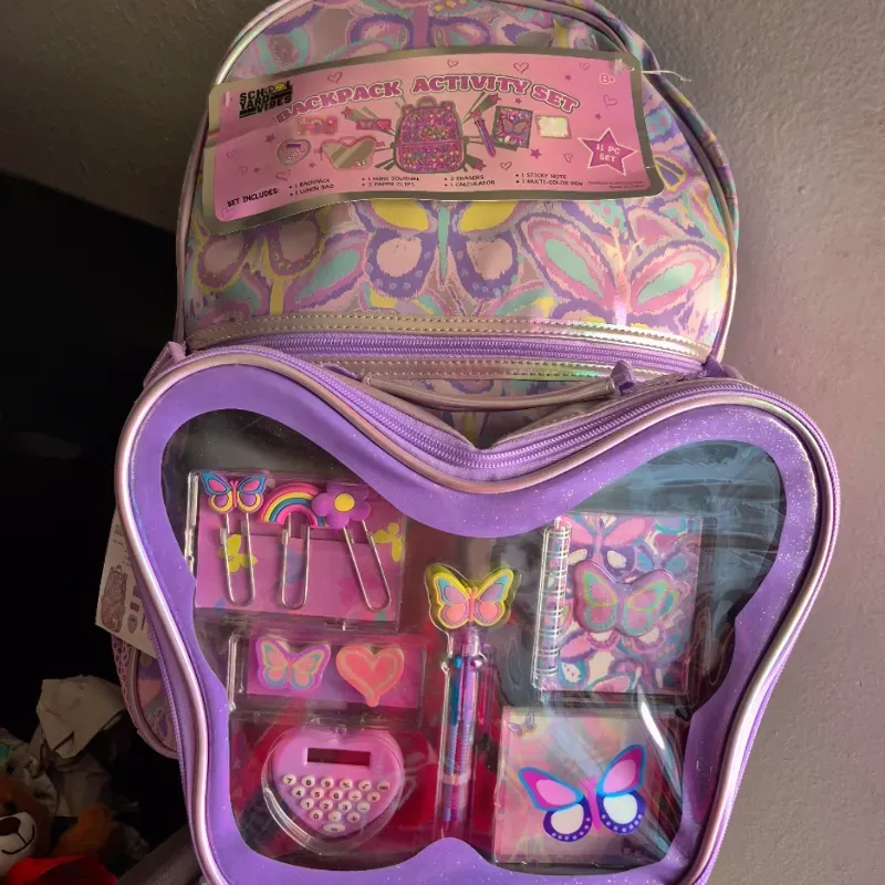 💜Hermoso mochila 11 piesas 💜