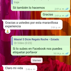 Mensaje del cliente luego de su entrega 👏🥹🙏🇨🇺