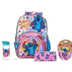 Mochila de stich  set 6 piezas 
