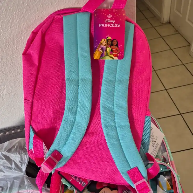 Mochila Princess y lonchera 🩷💜💚