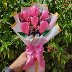 6 tulipanes + 6 bombones