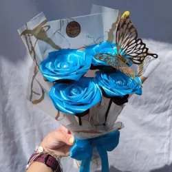 Ramo de 4 rosas eternas💙