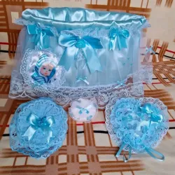 Combo de Cesta + Alfiletero + Talquera con Motica