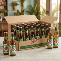 Cerveza Cristal | Caja de 24 Botellas (350 ml)