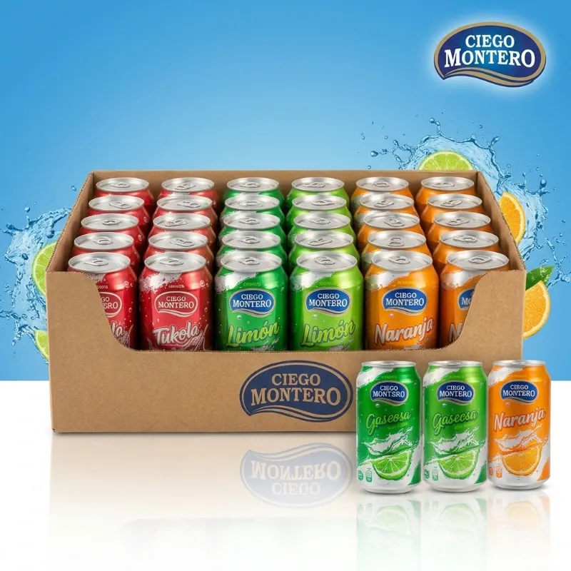 Refresco Ciego Montero | Caja de 24 Latas (330 ml)