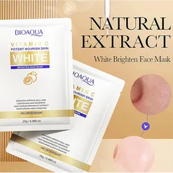 🧡Mascarilla En Velo Facial White Con Vitamina C – BIOAQUA🍊