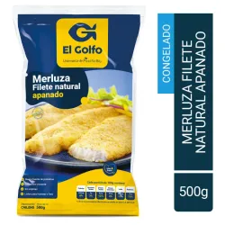 Filete natural de merluza empanado 500g