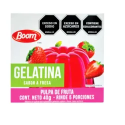 Gelatina fresa boom 40g