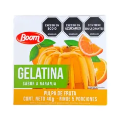 Gelatina naranja boom 40g