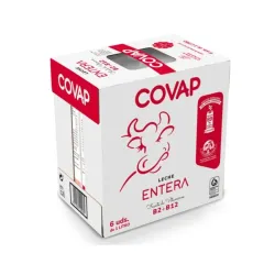 Leche entera covap caja 6u 