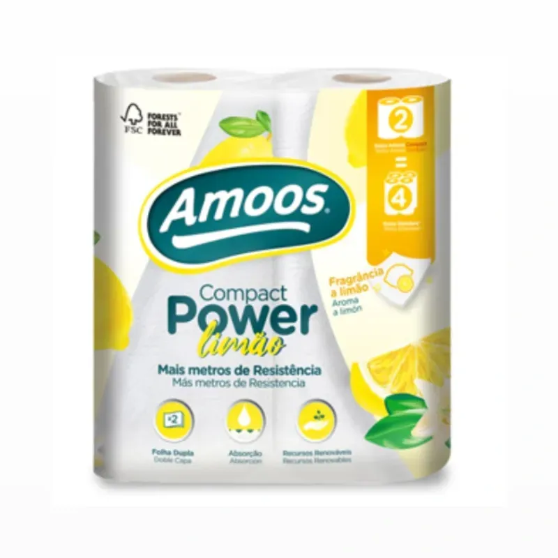 Papel de cocina 2 rollos Amoos 