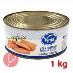 Atún en aceite vegetal 1000g