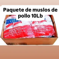 Paquete de muslos de pollo 10lb