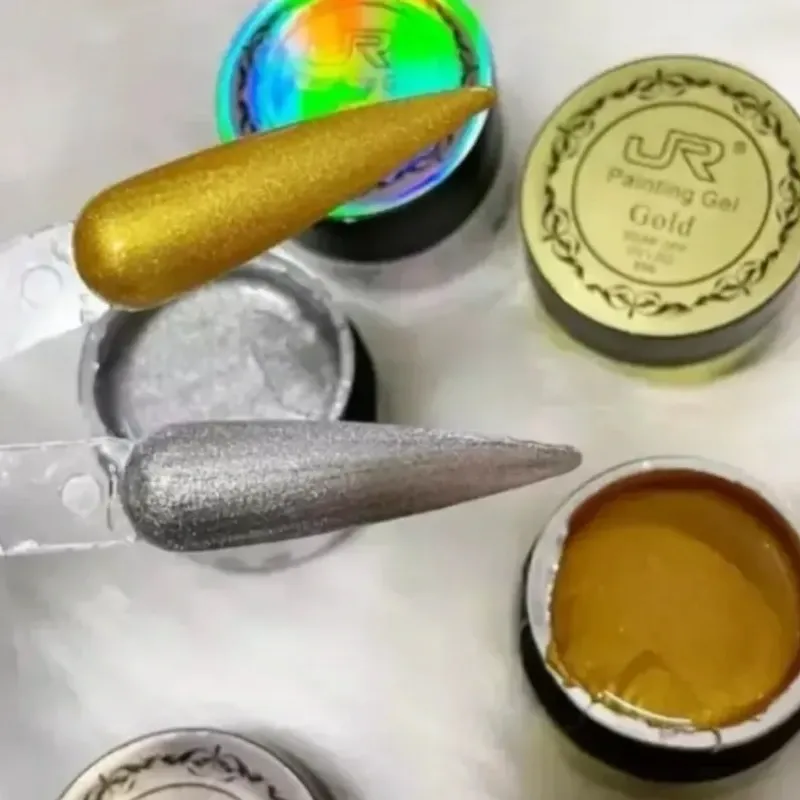 Duo Painting Gel Dorado y Plateado - JR (2 pzas)