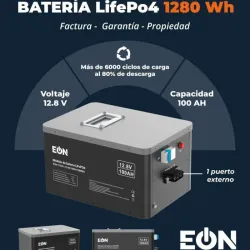 Bateria LiFePO4 1280Wh 1plug