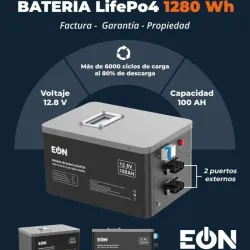 Bateria LiFePO4 1280Wh 2plug
