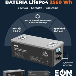 Bateria LiFePO4 2560Wh 2plug
