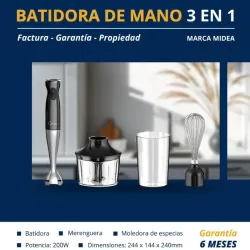 Batidora de mano 3 en 1