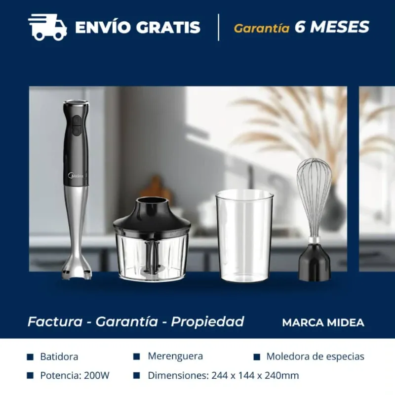 Batidora de mano 3 en 1