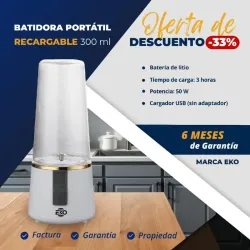 Batidora portátil recargable