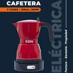 Cafetera electrica 3 taza roja