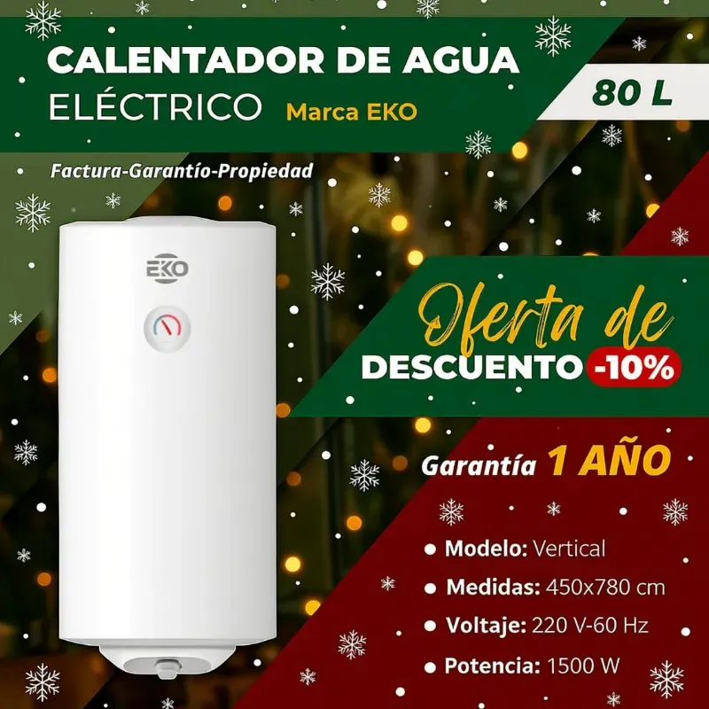 Calentador de agua eléctrico 80L