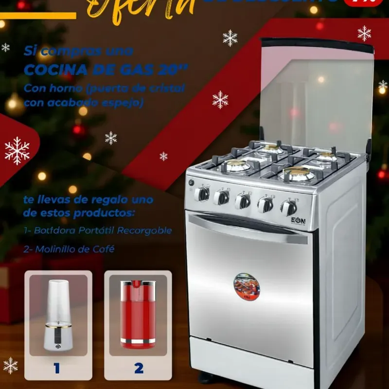 Cocina de gas con horno eléctrico