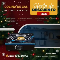 Cocina de gas de vitrocerámica