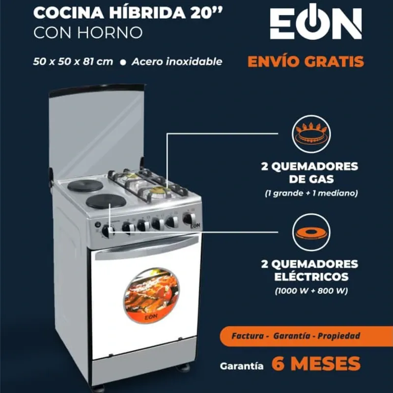 Cocina híbrida 20¨ con horno