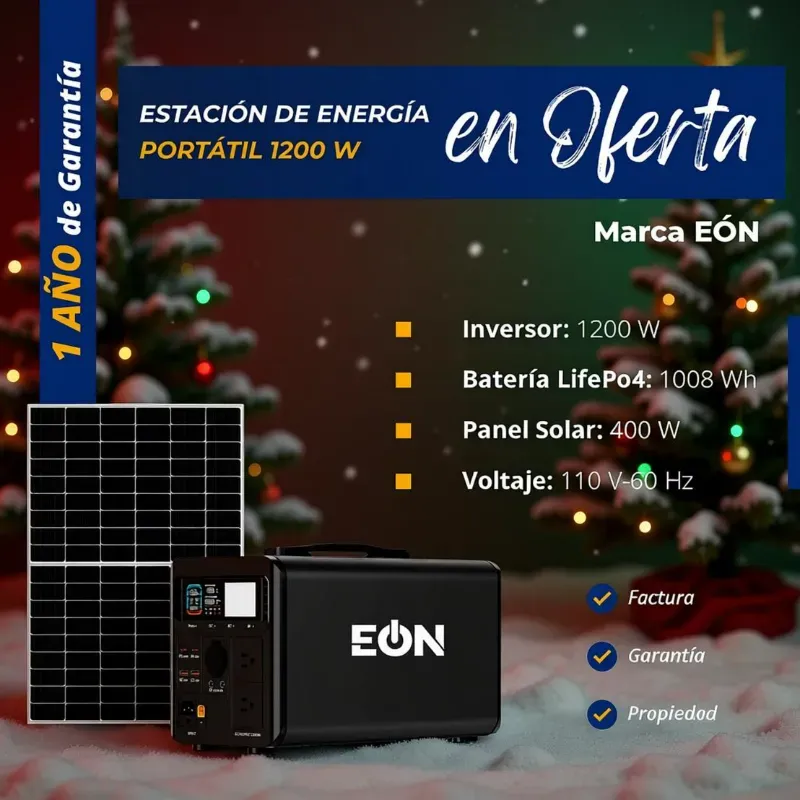 Estación de energía pórtatil de 1200W