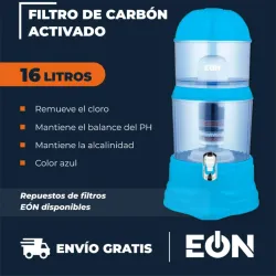 Filtro de Carbón Activado 16L Azul