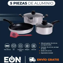 Juego de calderos de 5 piezas